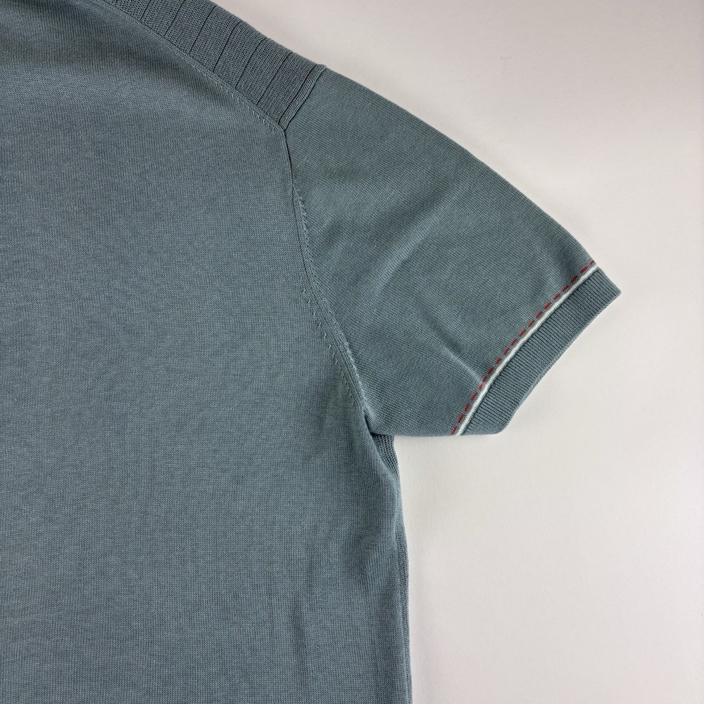Todd Snyder Short Sleeve Button Shirt Men's XL Silk Blend Ribbed Lightweight - Picture 6 of 11